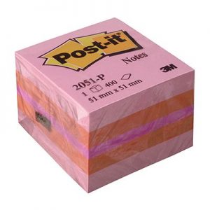 Post-it Αυτοκόλλητα Χαρτάκια Pink 51X51mm No.14005