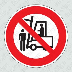 Απαγορεύεται η διέλευση κάτω απο ανυψωμένα φορτία περονοφόρου / Keep away from forklifts
