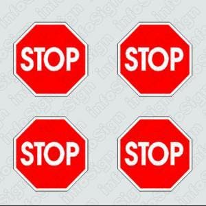 Αυτοκόλλητο Stop (4 τεμάχια)