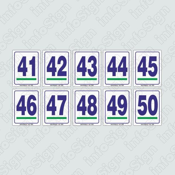 Αριθμοί σε Σταντάκια Πλεξιγκλάς (10 Τεμάχια)